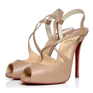 Christian Louboutin Kid Cross Street 120 Pumps size 38 in Dune